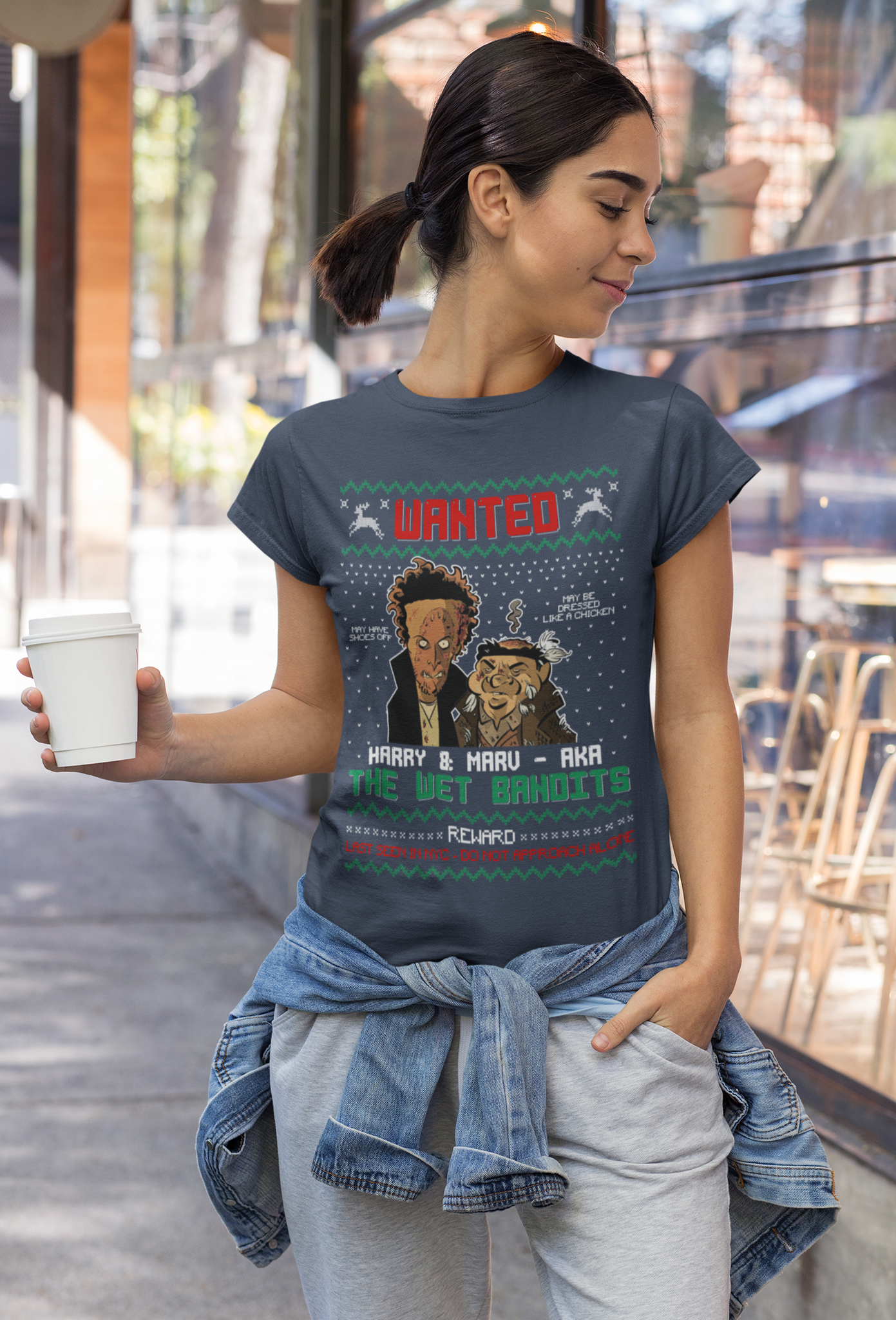 Home Alone Ugly Sweater Shirt, The Harry Marv T Shirt, Wanted The Wet Bandits Last Seen In NYC Shirt, Christmas Gifts