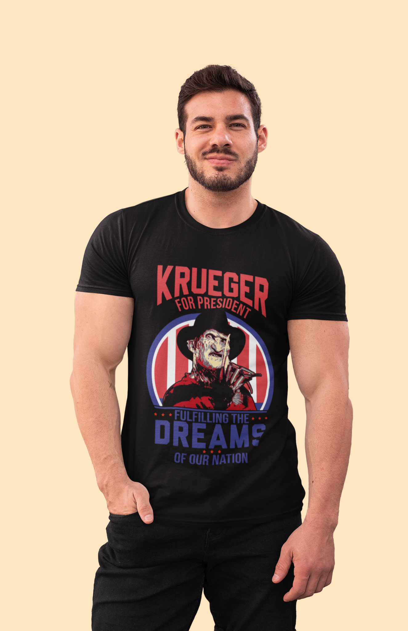 Nightmare On Elm Street Shirt, Freddy Krueger For President 2024 Shirt, Fullfilling The Dreams Of Our Nation Shirt