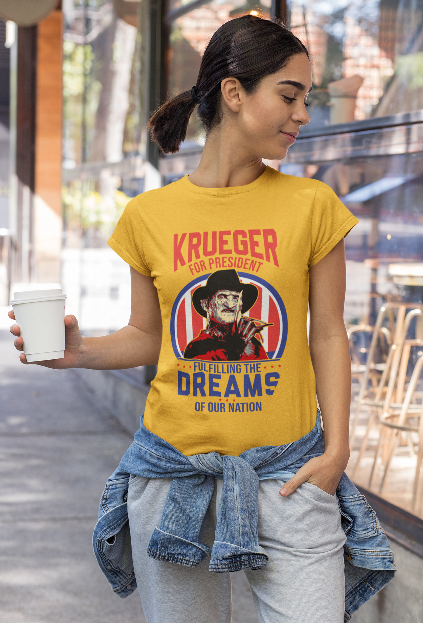 Nightmare On Elm Street Shirt, Freddy Krueger For President 2024 Shirt, Fullfilling The Dreams Of Our Nation Shirt