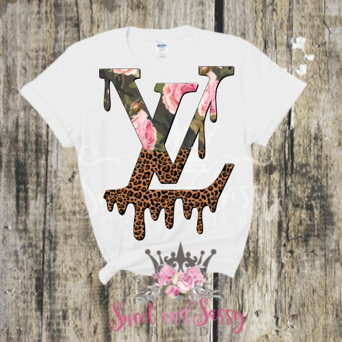 and floral LV tshirt – Sweetandsassytrends