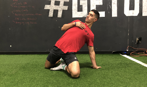 Shinbox extension with forward hip drive