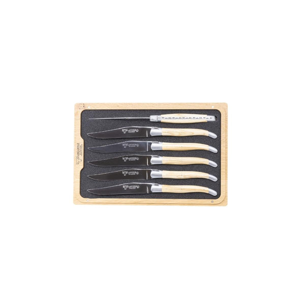 6 Laguiole en Aubrac Steak Knives Recycled Oysters Shells