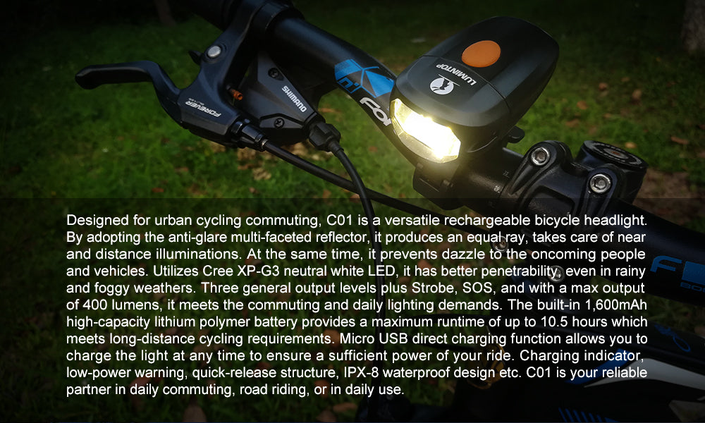 C01 is designed for urban cycling commuting