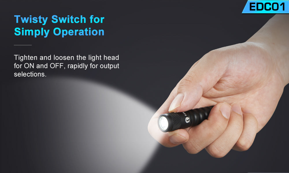 Mini keychain flashlight 120 Lumens- Lumintop EDC01