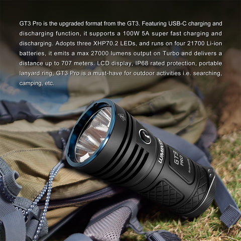 Lumintop® GT3 PRO 21700 Lumens 707 Meters Rechargeable Flashlight