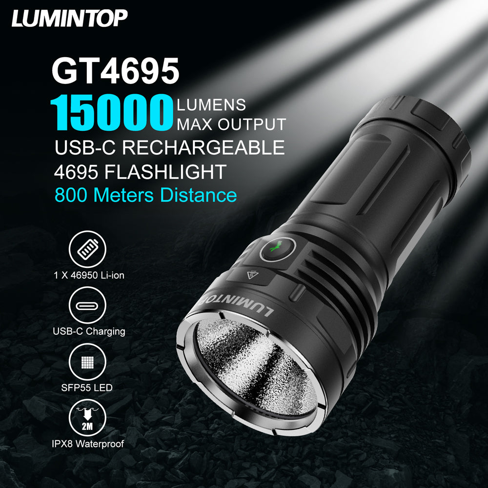 Lumintop GT4695 15000 Lumens Poweful Outdoor Flashlight