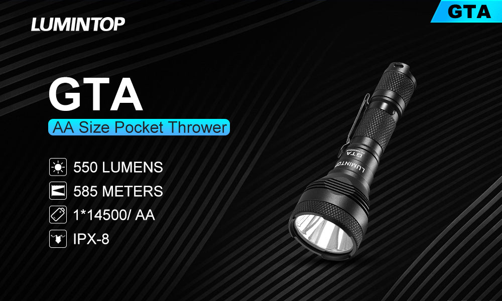 Lumintop® Outdoor Flashlight GTA 585m Throw 550 Lumens