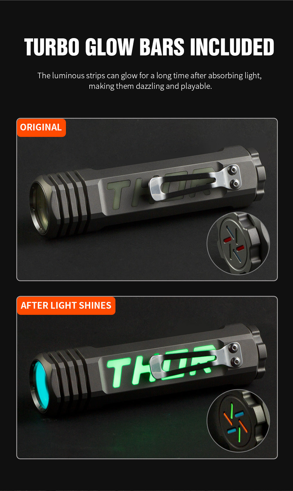 Lumintop Thor 6 Titanium LEP Flashlight with 1200 Meters Throw Outdoor Torch