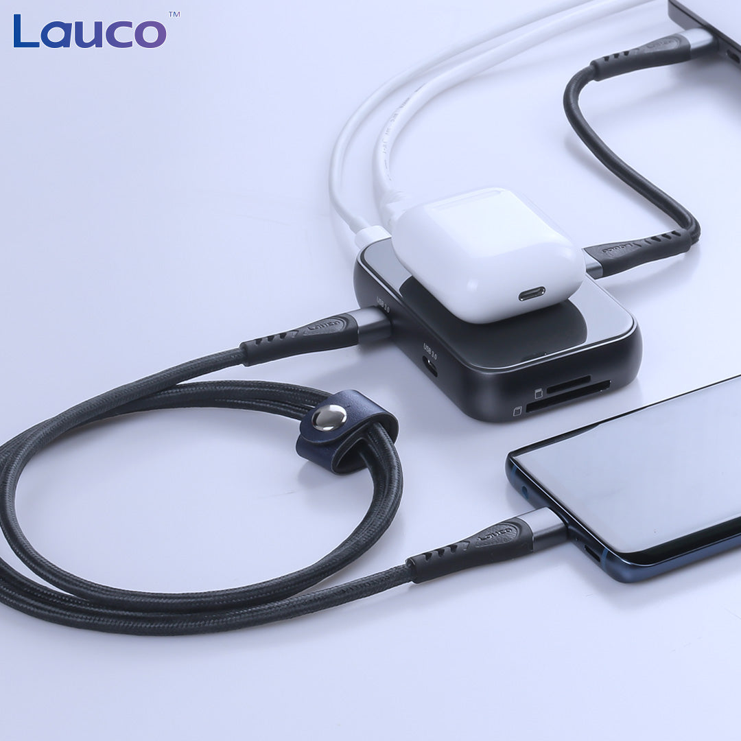 Cargador USB + 2xUSB-C GaN, 100W, Línea Sampa - Originales iPlace