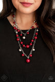 The Partygoer  - Red Necklace - Distinct Fashion Jewelry 