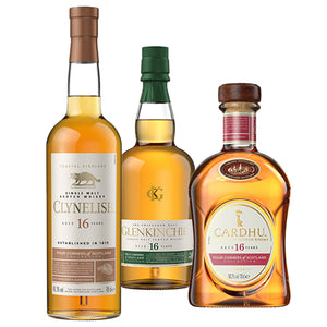 The Four Corners of Scotland Whisky Bundle: Glenkinchie, Clynelish and Cardhu, 3x70cl