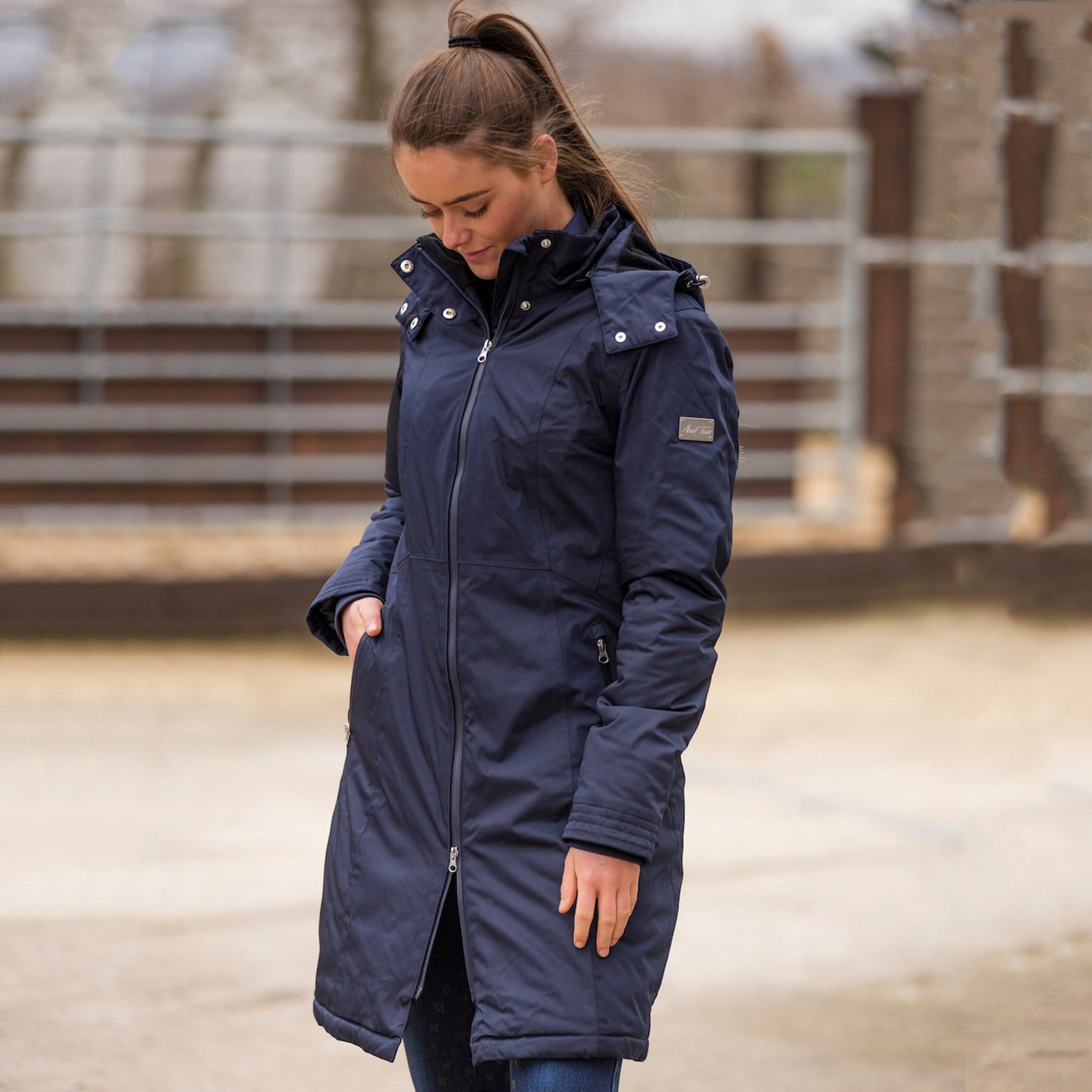 long warm waterproof ladies coat