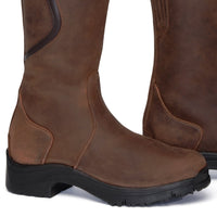 mountain horse snowy river long riding boots