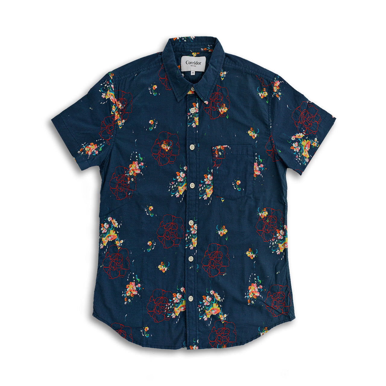 Corridor NYC Embroidered Hawaiian Shirt | Uncrate