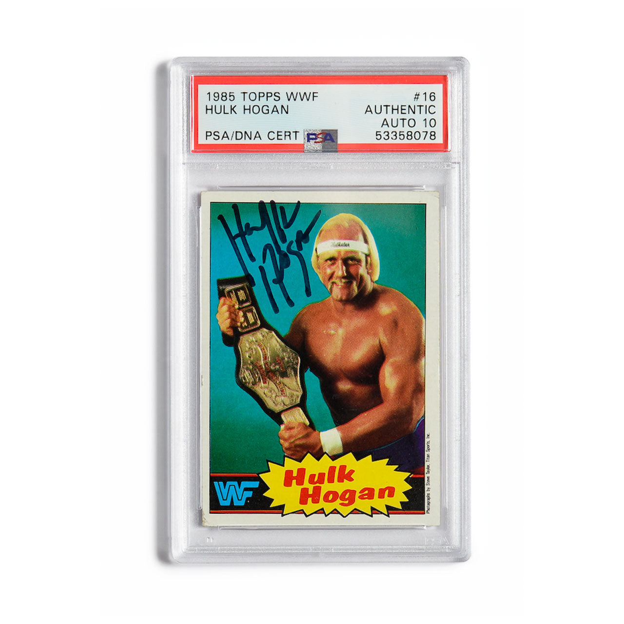 1985 Topps WWF Hulk Hogan Autographed Card