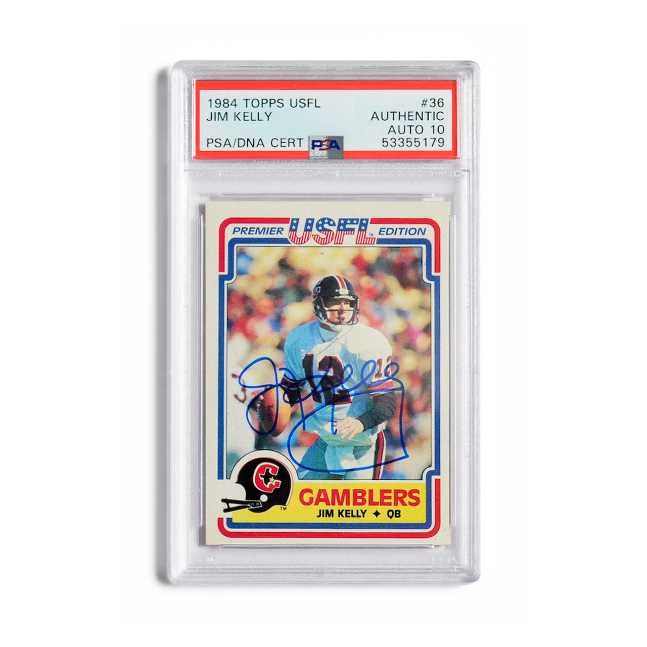 1984 Topps Jim Kelly Autographed Rookie Card