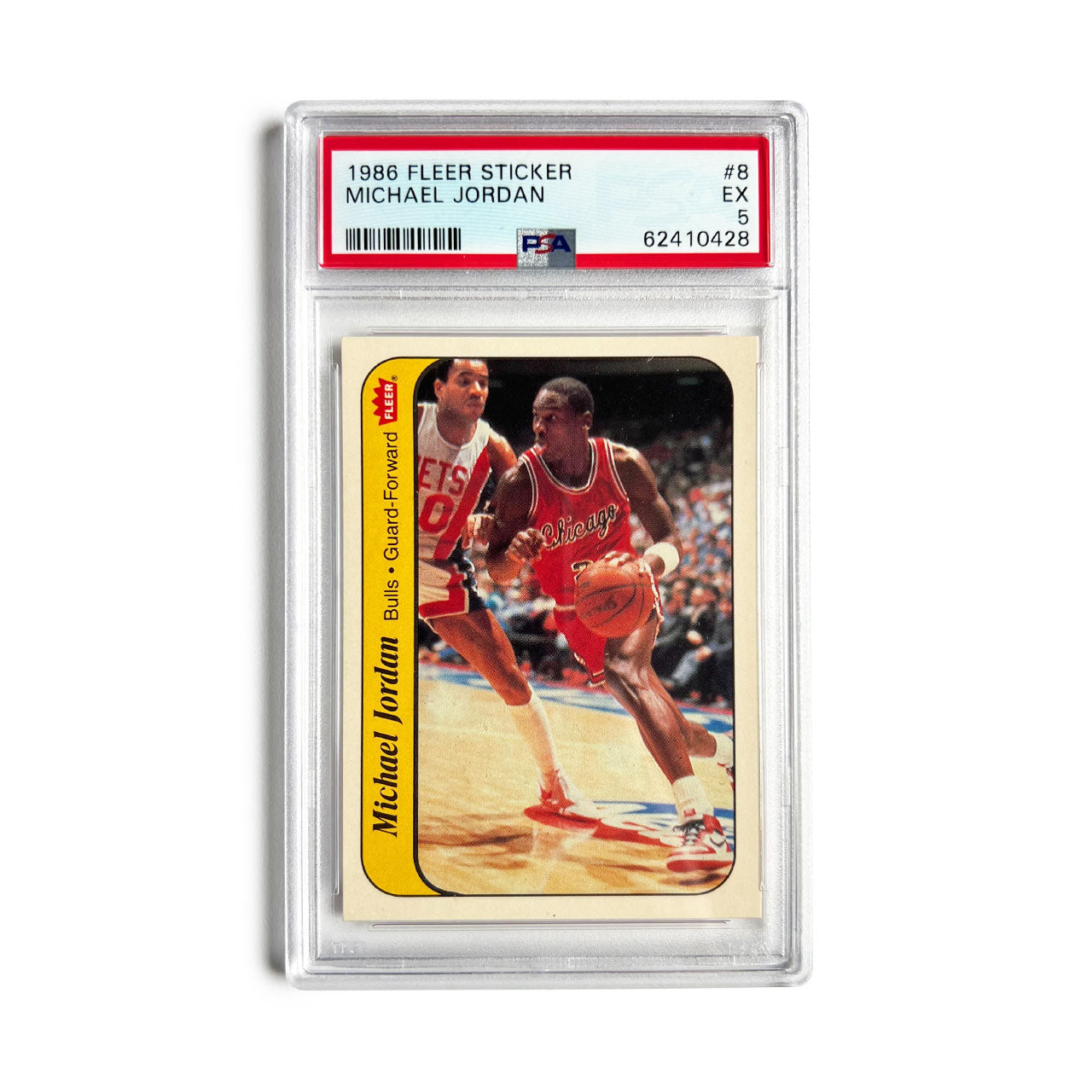 1986 Fleer Sticker Michael Jordan Rookie Card