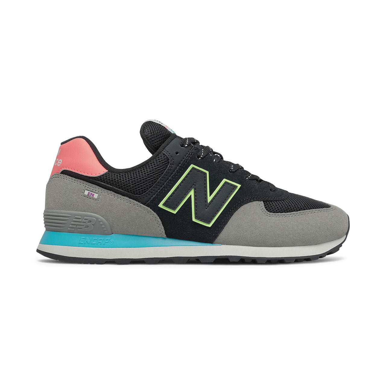 New Balance 574 Black \u0026 Pink Sneakers 
