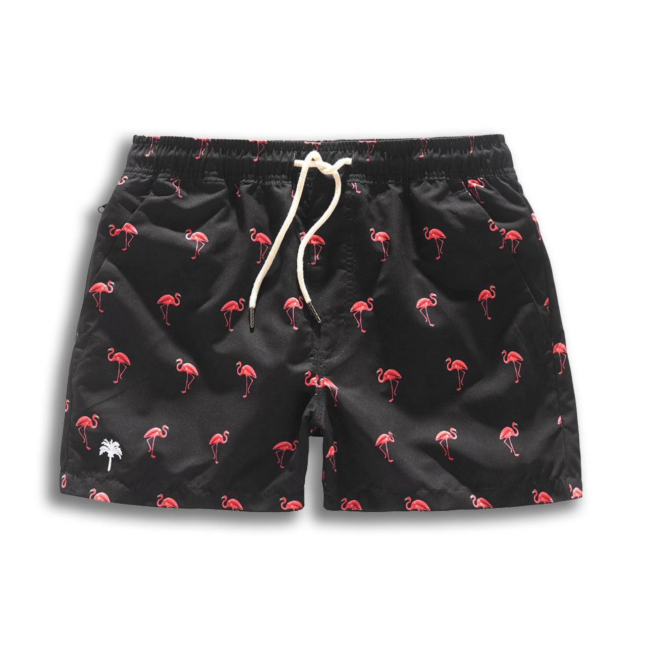 OAS Black Flamingo Swim Shorts