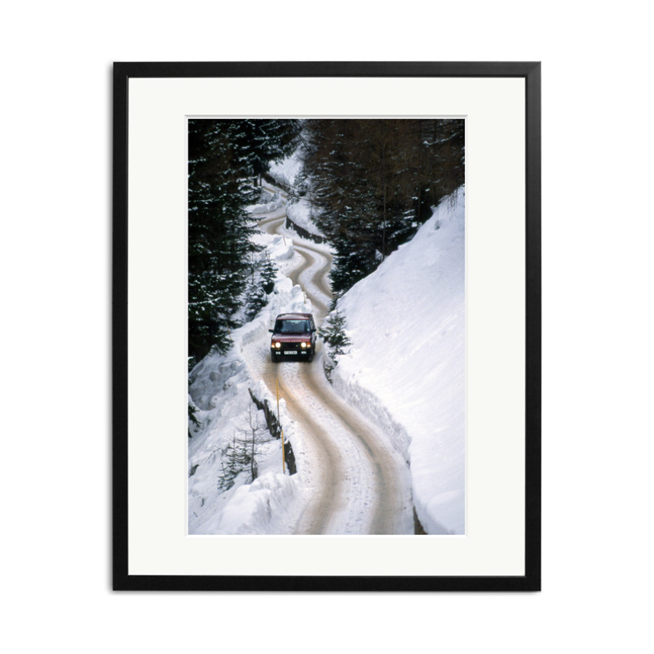 Range Rover Classic in the Alps Framed Print