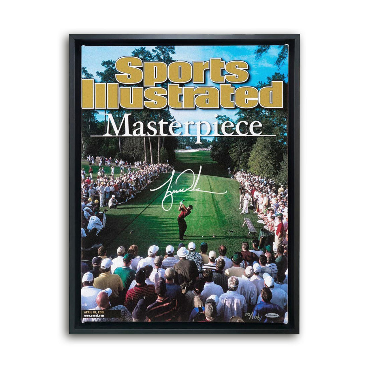 Tiger Woods 2001 Masters Signed SI Cover Framed Print, #Tiger #Woods #Masters #Signed #Cover #Framed #Print