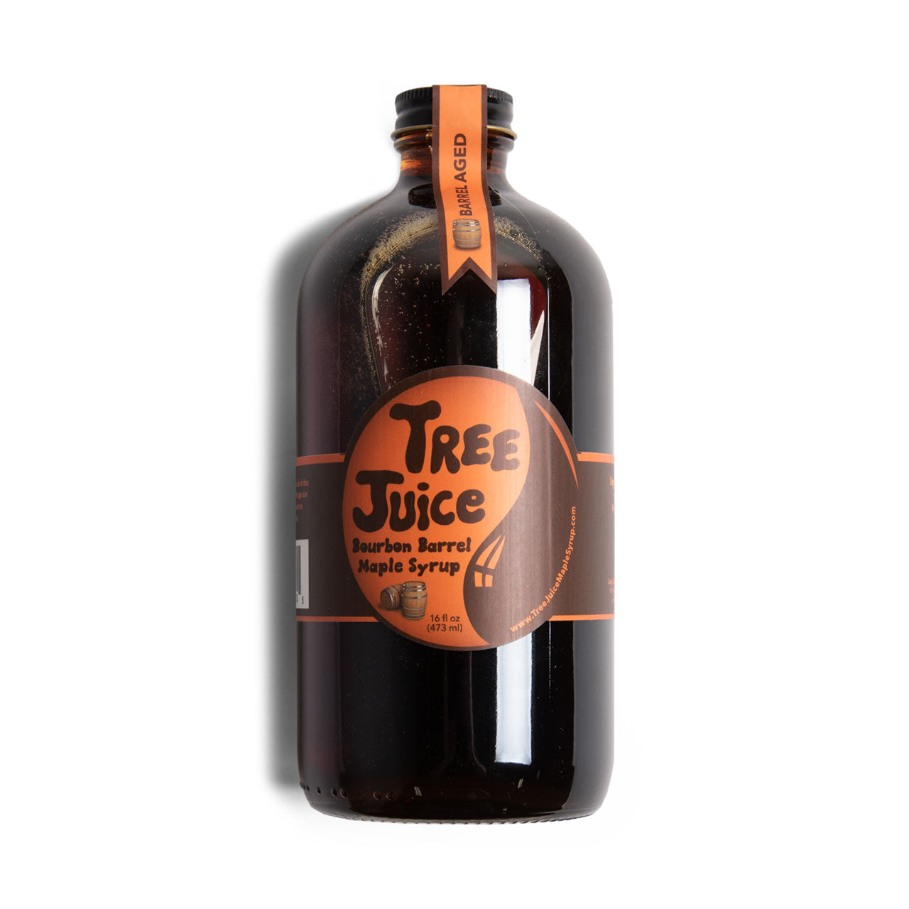 Tree Juice Bourbon Barrel Aged Maple Syrup.