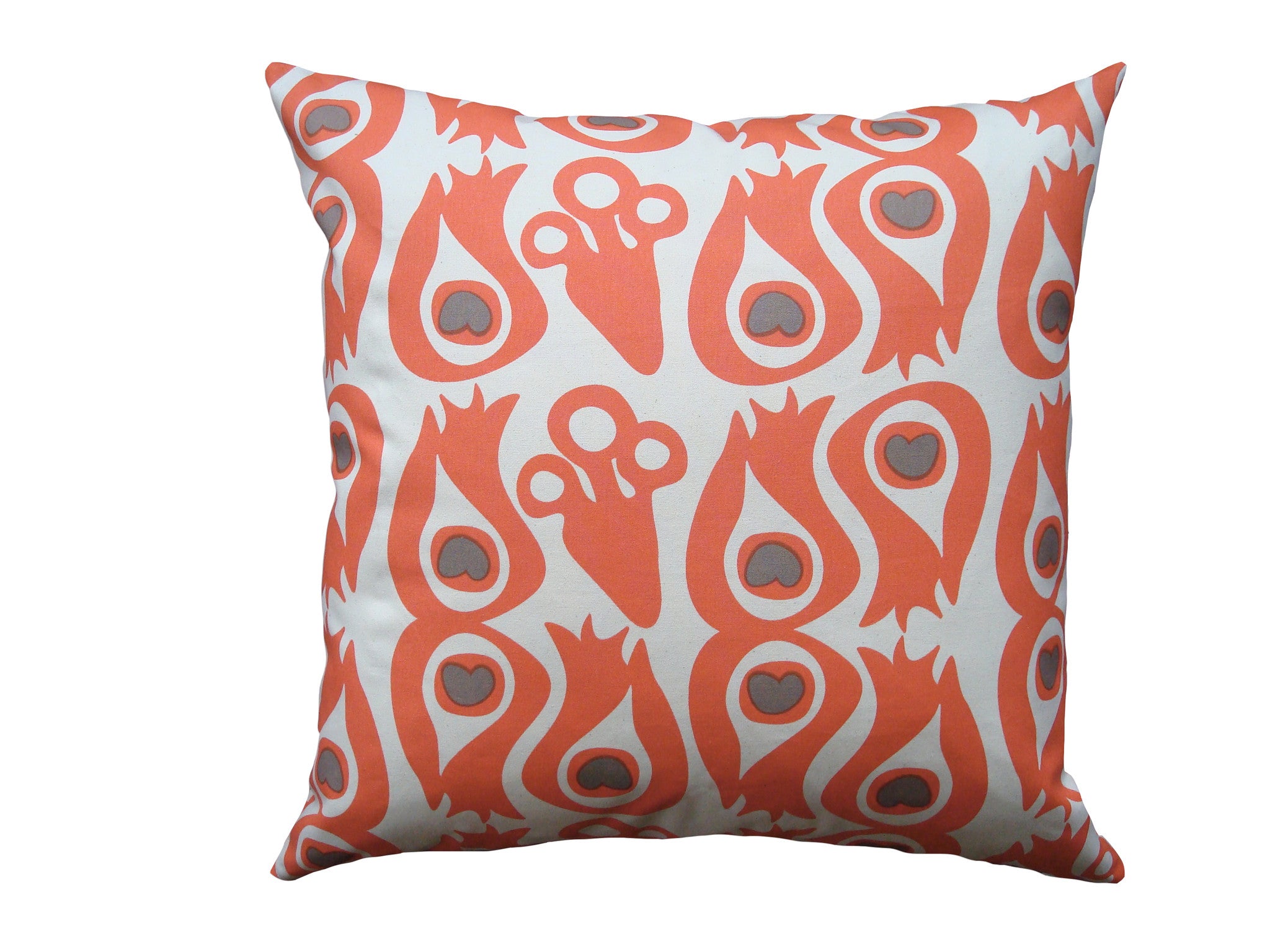 Peacock pillow coral CPC12