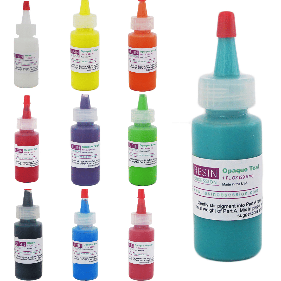 Resin Obsession Liquid Opaque Epoxy PIgment Colors, 10 Shades, Resin  Obsession