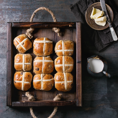 Rose Hot Cross Buns