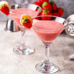 strawberries and cream martini