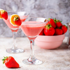 strawberries and cream cocktail