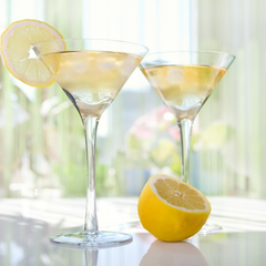 classic martini with lemon twist