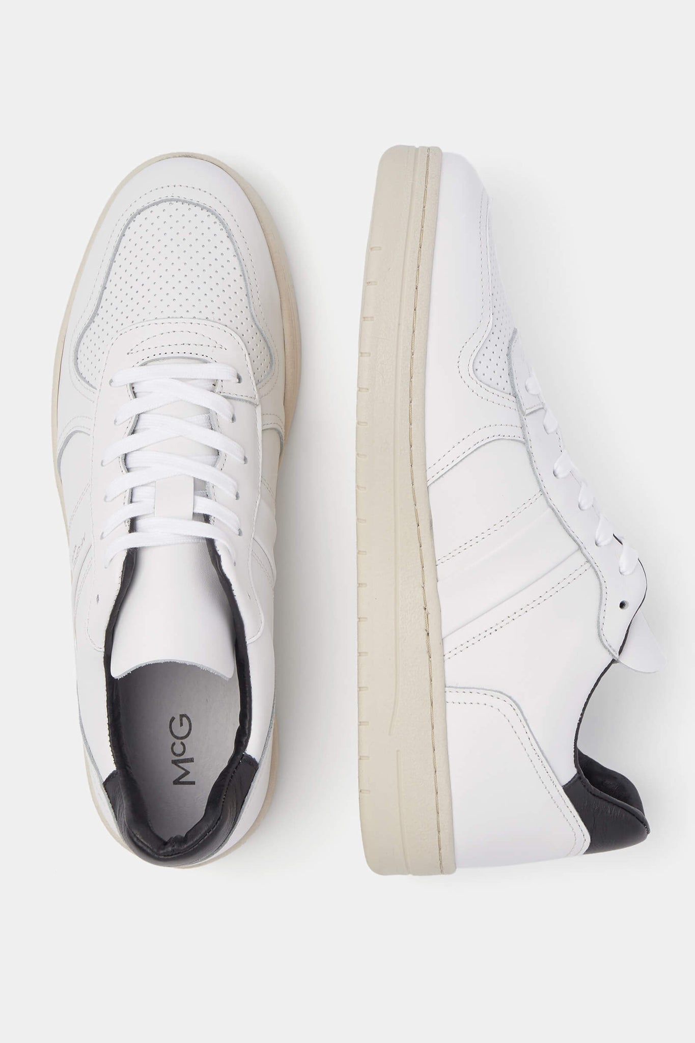 white leather sneaker shoes