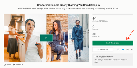 kickstarter guide comfy fashion