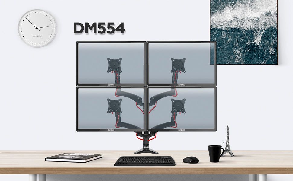 Duronic DMT254 Monitorarm  Monitor Halterung 4 Bildschirme bis 27