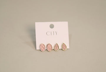 Detailed Stud Earring Set