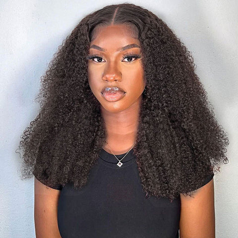Modern Show Afro Human Kinky Curly Lace Front Wigs