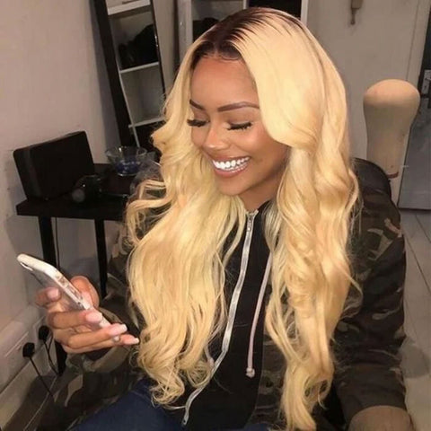 Natural lace front wig