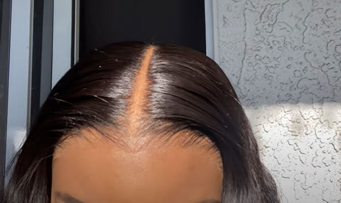 conceal lace knots on a human hair wig