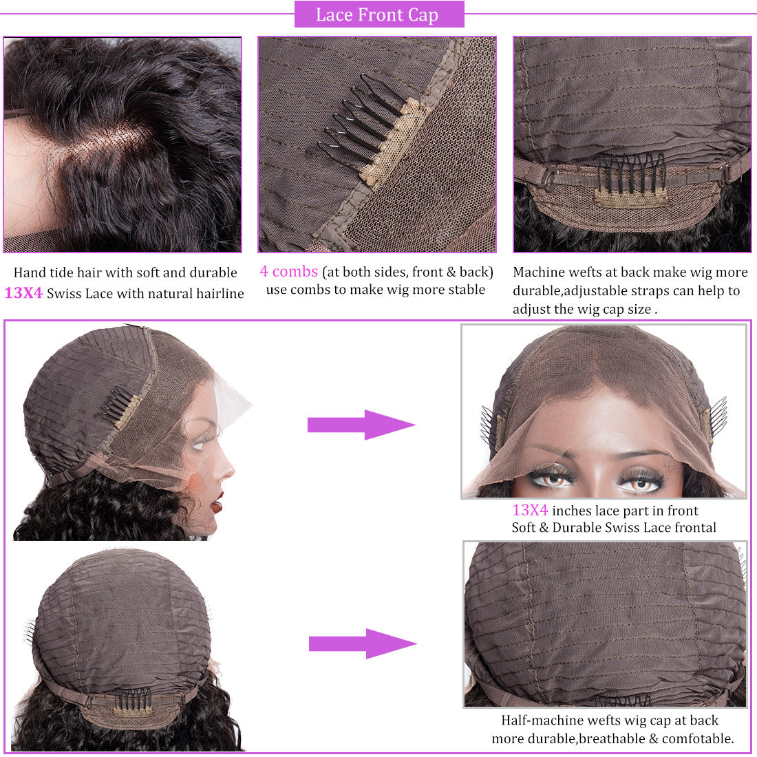 curly bob wigs lace front human hair wigs cap details in description