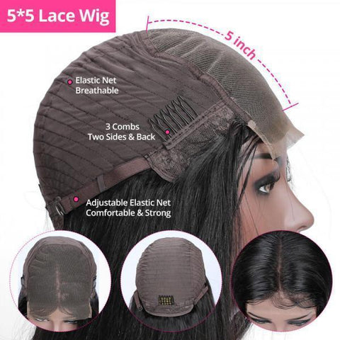 5x5 lace closure wig