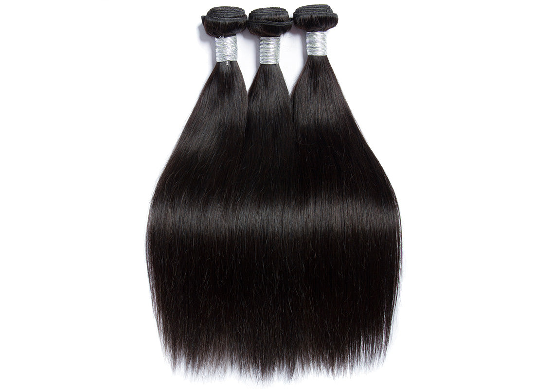 Unprocessed Brazilian Virgin Remy Straight Human Hair 3 Bundles With ...