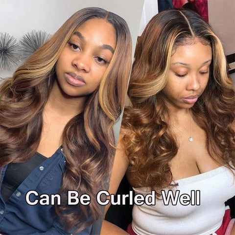 styled lace front wig can be curled