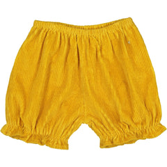 Yellow corduroy baby bloomer pants girls boys bloomer shorts