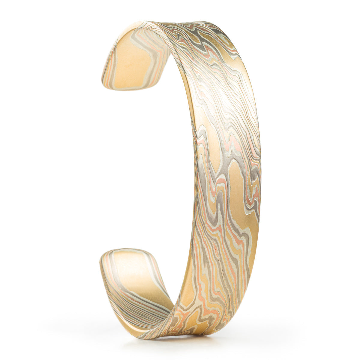 Mokume Gane Bracelet In Firestorm Palette And Twist Pattern Susan   071321 16 2048x 