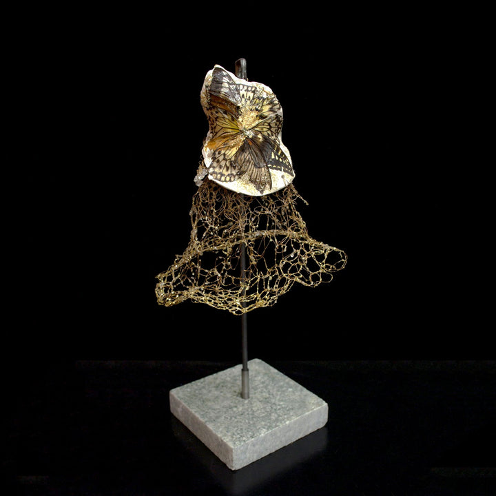 Butterfly Wing Gold Wire Dress Sculpture ~ Ala Stellans (Starry Wing ...
