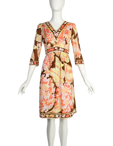 Vintage Rosemond 1960's Emilio Pucci Butterfly Printed Dress