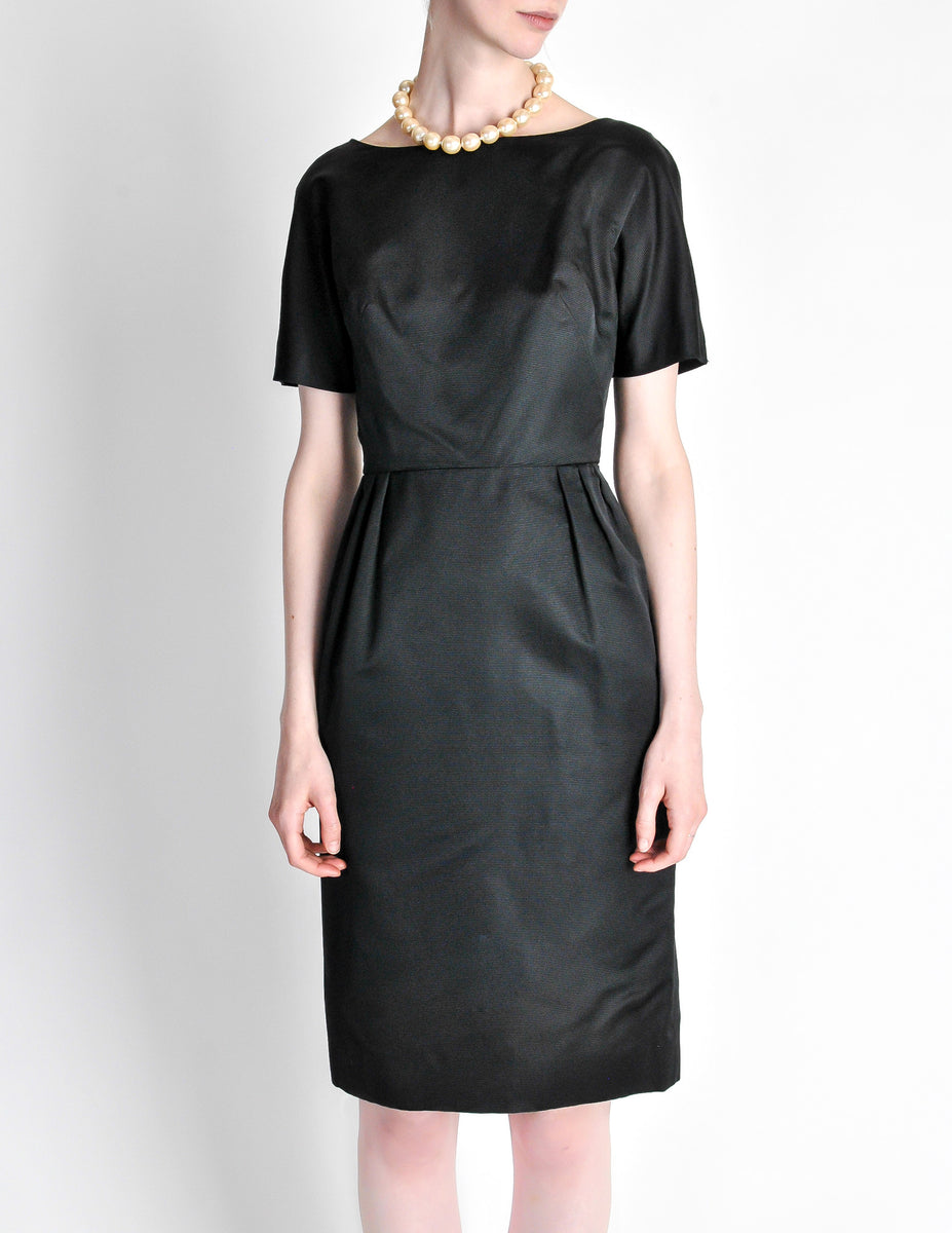 Vintage 1960s Black Classic Ribbed Wiggle Dress – Amarcord Vintage Fashion