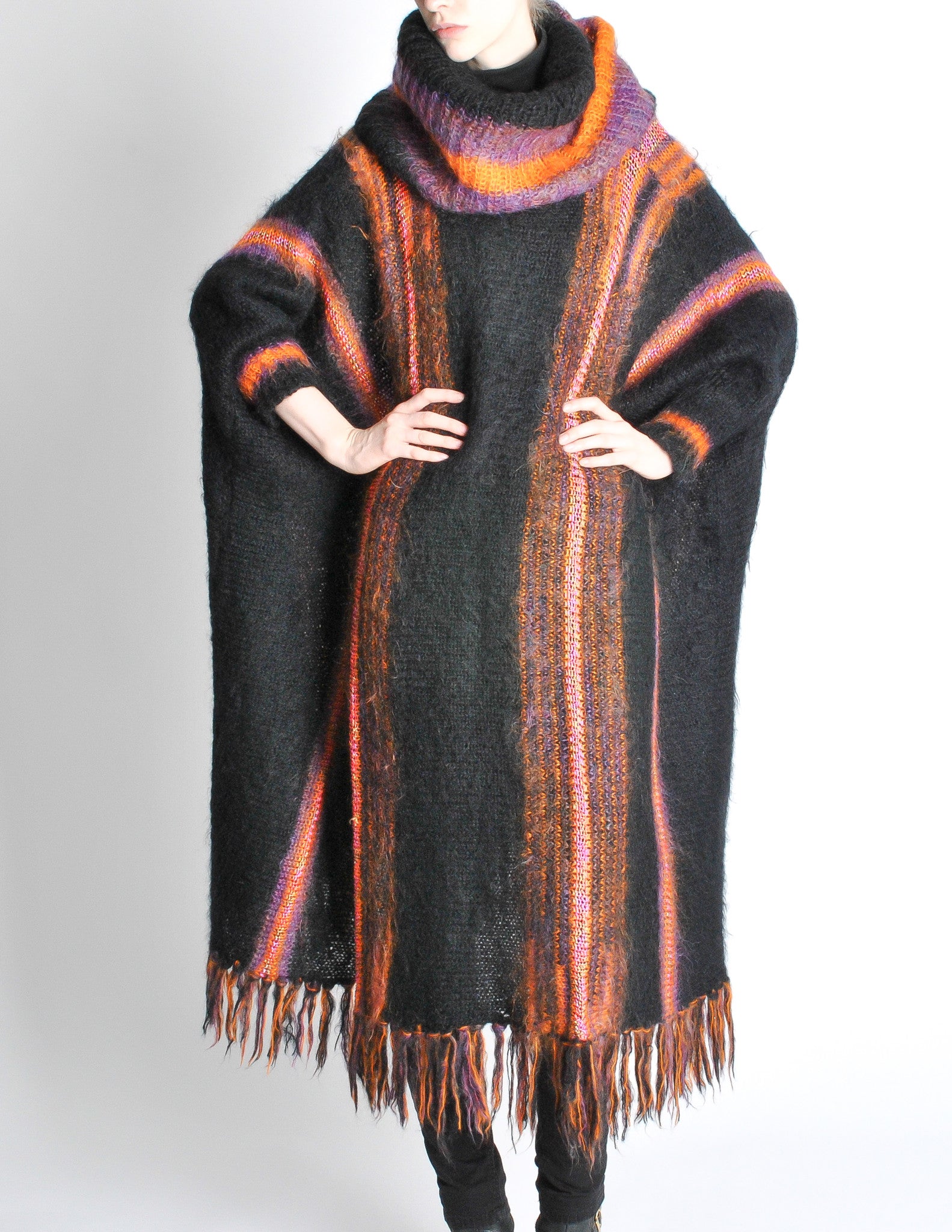 B. Altman & Co. Vintage Striped Knit Mohair Poncho - from Amarcord ...