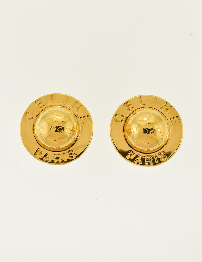 Celine Vintage Gold Star Globe Earrings – Amarcord Vintage Fashion